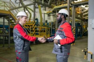 Hiring female worker at factory